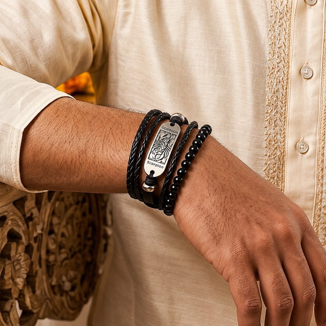 The Perfect Rakhi Gift For Every Brother – SCORPION EDGE - Leather Adjustable Bracelets With Timeless Style
