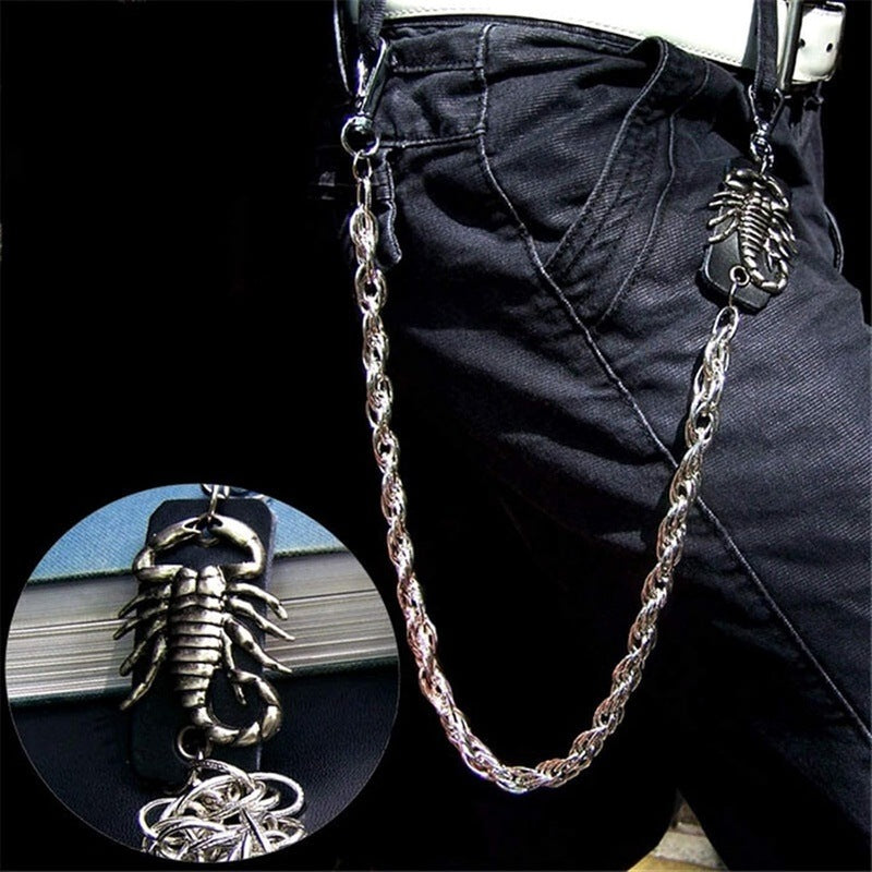 STINGER CHAIN - Alloy Heavy Wallet Biker Jeans Chain with Lobster Clasps for Men & Boys - "27"inch