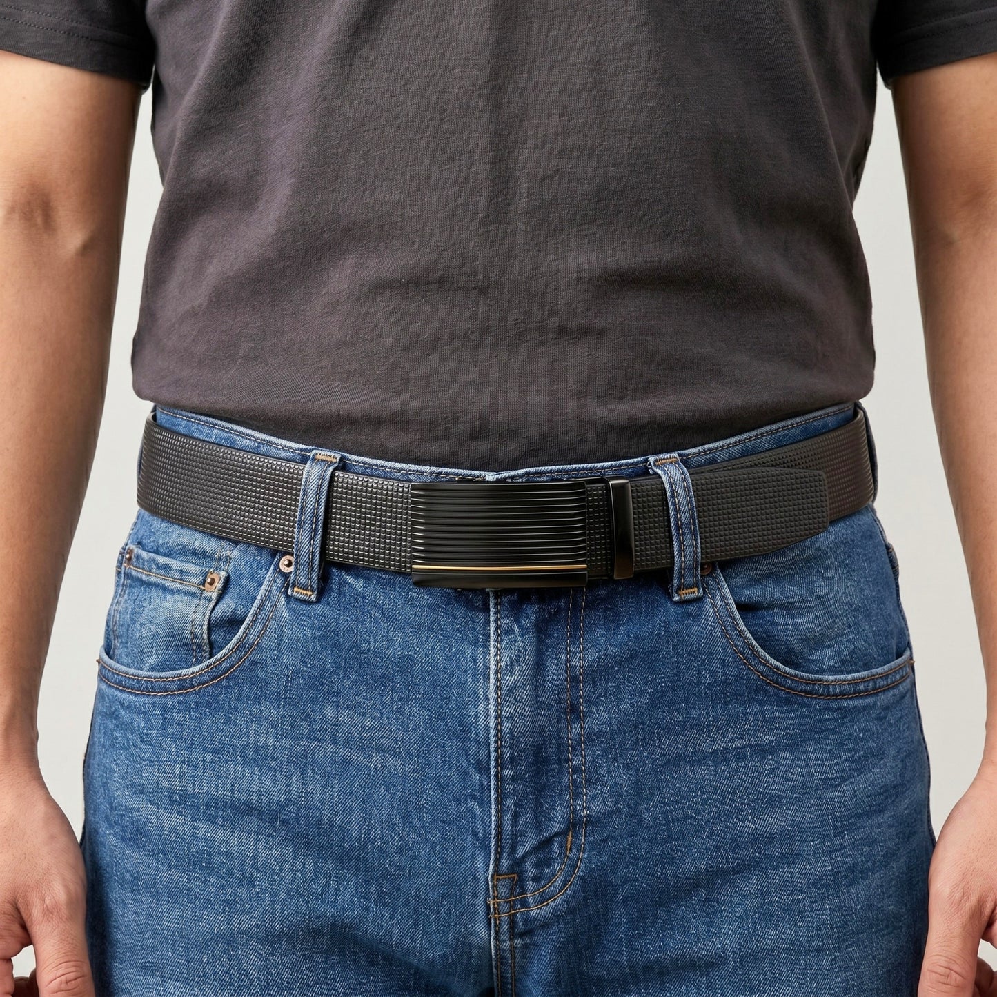 Mens Genuine Leather Belt | 2 in 1 Reversible (Black & Brown) (1 Pc.) - NEXVIOR
