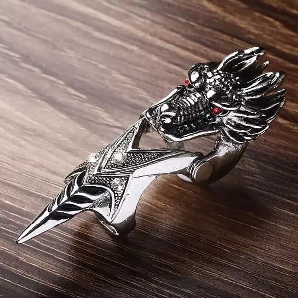 THE MEN THING Ring for Men - Gothic Knuckle Joint Full Finger Ring for Men & Boys