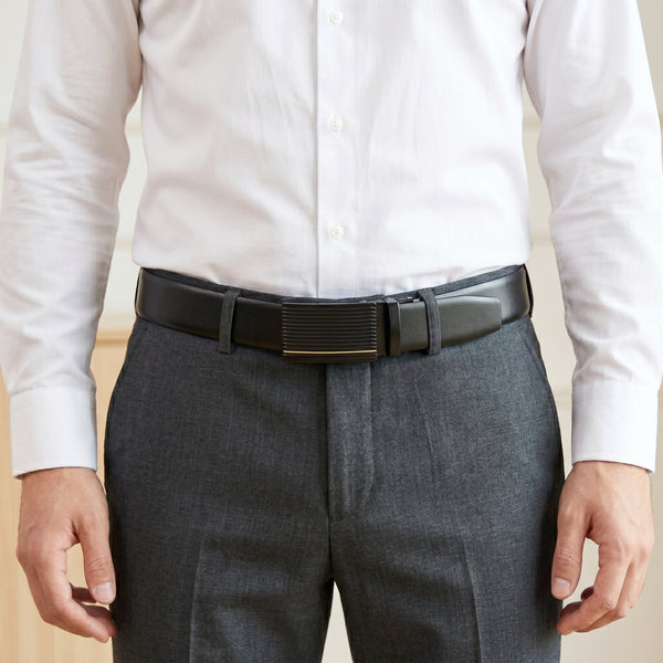 Mens Genuine Leather Belt | 2 in 1 Reversible (Black & Brown) (1 Pc.) - VELARO