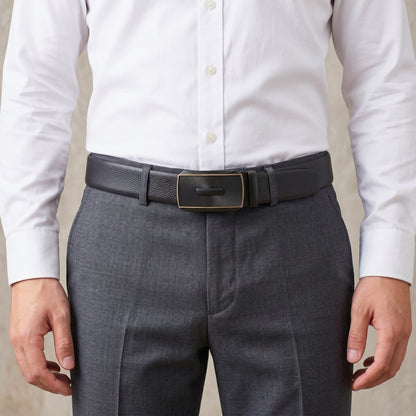 Mens Genuine Leather Belt | 2 in 1 Reversible (Black & Brown) (1 Pc.) - LUXORIC
