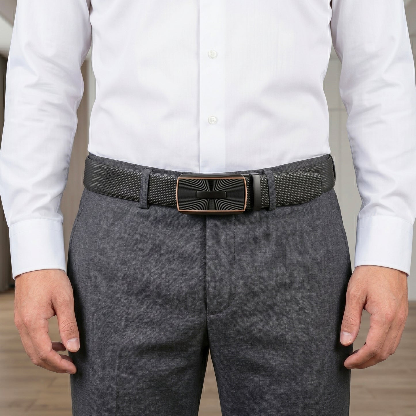 Mens Genuine Leather Belt | 2 in 1 Reversible (Black & Brown) (1 Pc.) - NEXVIOR