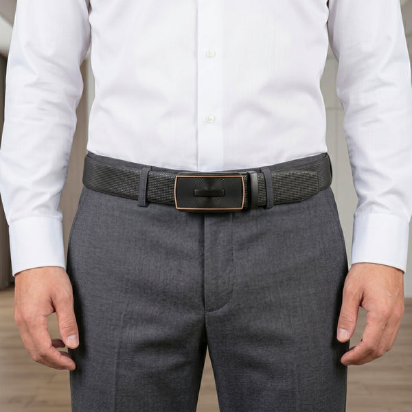 Mens Genuine Leather Belt | 2 in 1 Reversible (Black & Brown) (1 Pc.) - NEXVIOR