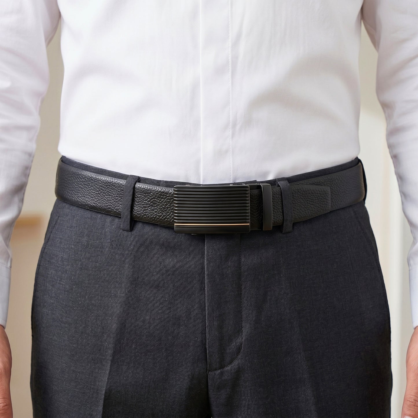 Mens Genuine Leather Belt | 2 in 1 Reversible (Black & Brown) (1 Pc.) - LUXORIC