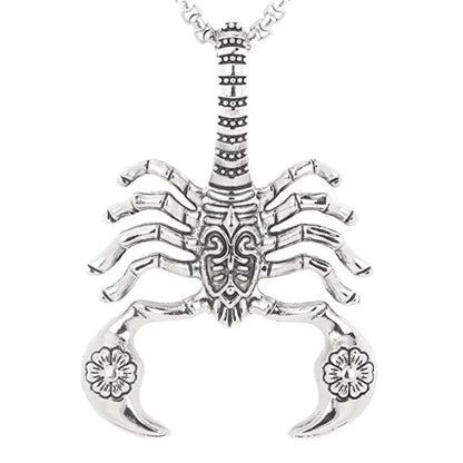THE MEN THING Alloy Scorpion King Pendant with Pure Stainless Steel 24inch Chain for Men, European trending Style - Round Box Chain & Pendant for Men & Boys