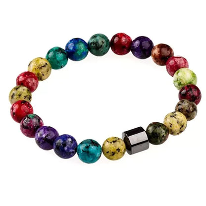 THE MEN THING Natural Healing Beads Bracelet for Men - Become Money Magnet- Natural Beads Stretchable Bracelet for Men & Boys