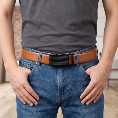 Mens Genuine Leather Belt | 2 in 1 Reversible (Brown & Black) (1 Pc.) - VELARO