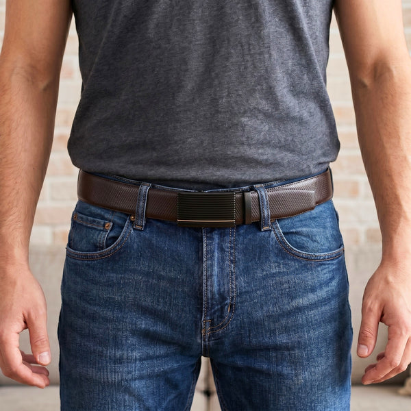 Mens Genuine Leather Belt | 2 in 1 Reversible (Brown & Black) (1 Pc.) - REXVA