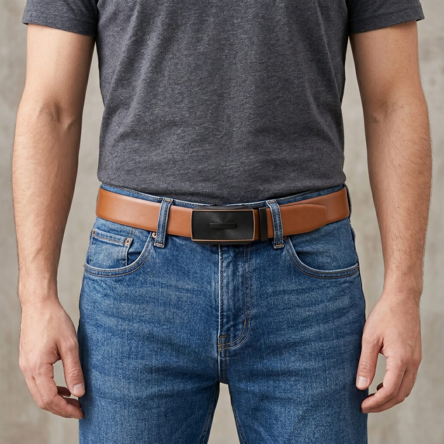 Mens Genuine Leather Belt | 2 in 1 Reversible (Brown & Black) (1 Pc.) - VELARO