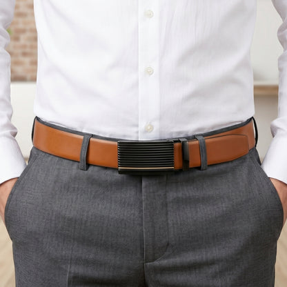 Mens Genuine Leather Belt | 2 in 1 Reversible (Brown & Black) (1 Pc.) - VELARO