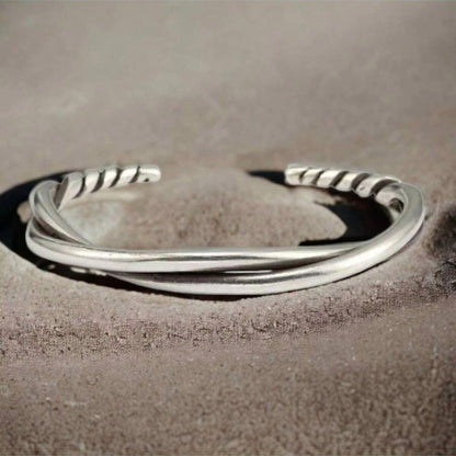 VERVE TWISTED   - "6"mm Pure Adjustable Alloy Bracelet for Men & Boys