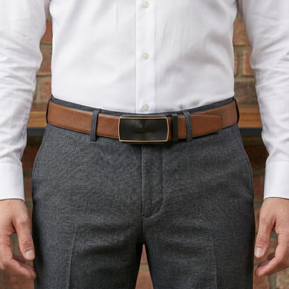 Mens Genuine Leather Belt | 2 in 1 Reversible (Brown & Black) (1 Pc.) - SIGNORA