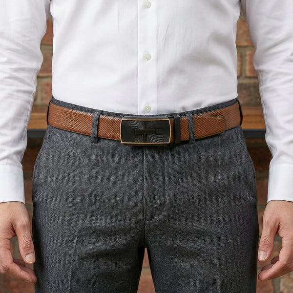 Mens Genuine Leather Belt | 2 in 1 Reversible (Brown & Black) (1 Pc.) - SIGNORA