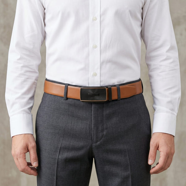 Mens Genuine Leather Belt | 2 in 1 Reversible (Brown & Black) (1 Pc.) - VELARO