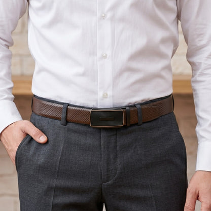 Mens Genuine Leather Belt | 2 in 1 Reversible (Brown & Black) (1 Pc.) - REXVA