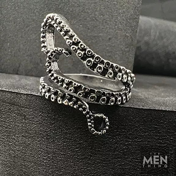 THE MEN THING Alloy Adjustable Vintage Ring for Men, American trending Style - Funky, Punk Gothic Rings for Men & Boys