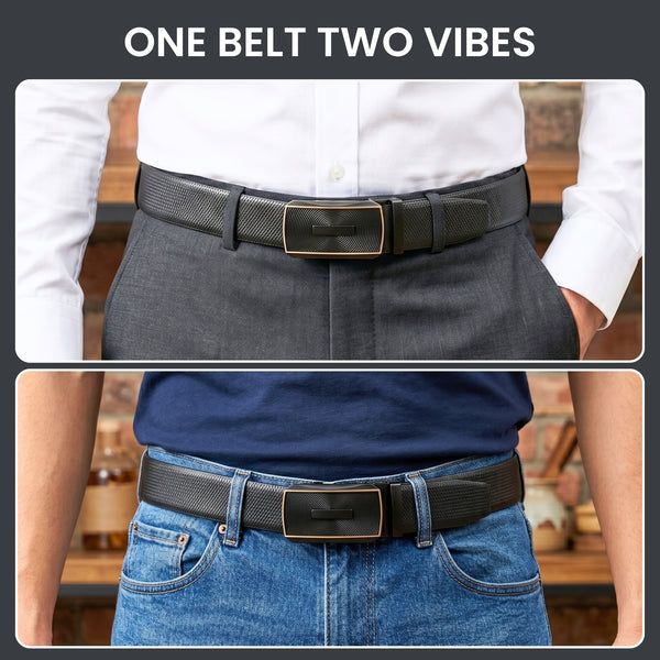 Mens Genuine Leather Belt | 2 in 1 Reversible (Black & Brown) (1 Pc.) - SIGNORA