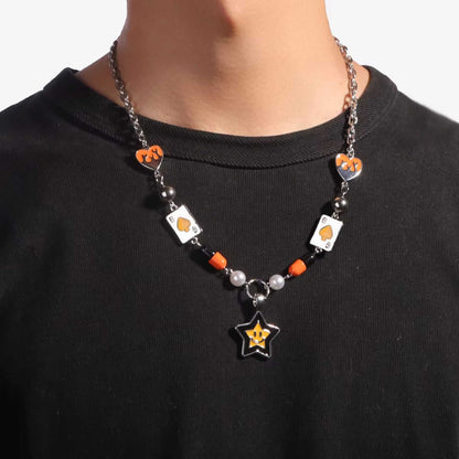 ACE FLAME STAR - 25mm Titanium Steel Pendant with 19 to 21inch 6mm Adjustable Cable Chain for Men & Boys — SS Pendant/ Necklace for Men | THE MEN THING