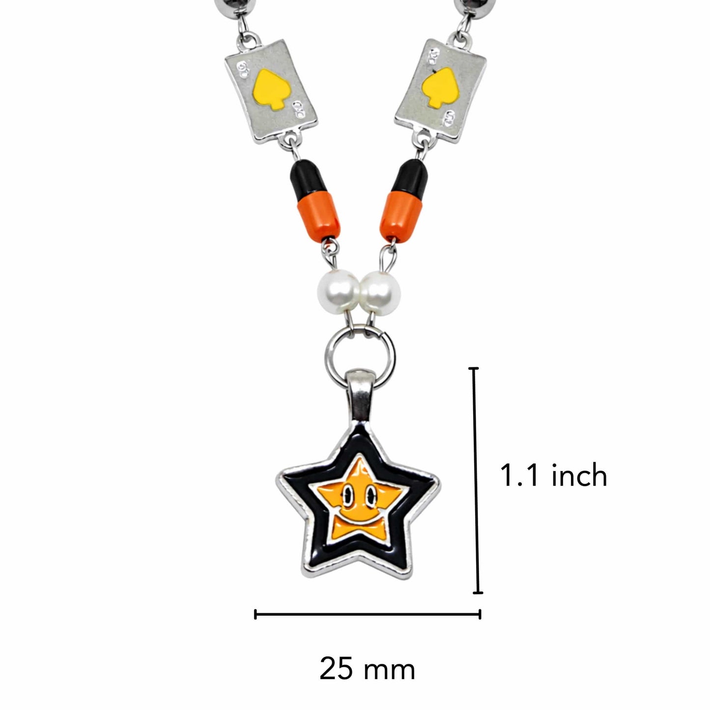 ACE FLAME STAR - 25mm Titanium Steel Pendant with 19 to 21inch 6mm Adjustable Cable Chain for Men & Boys — SS Pendant/ Necklace for Men | THE MEN THING