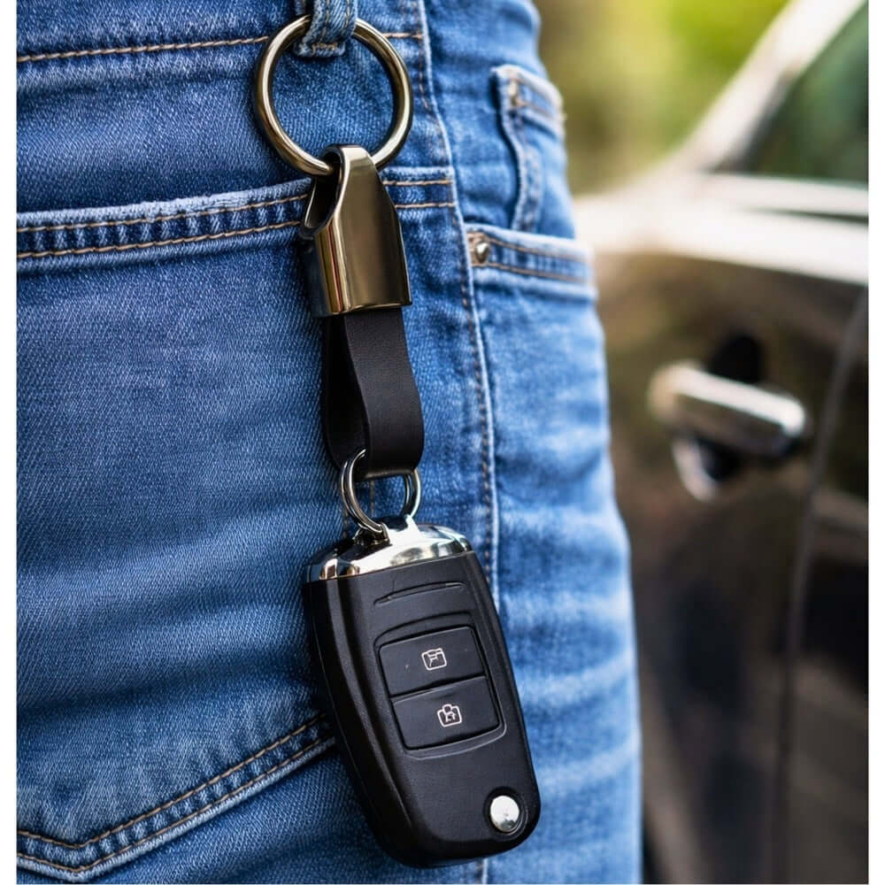 AEROLOOP - BLACK & GUNMETAL GREY - Stainless Steel Keychain for Men & Boy — KeyChains for Men | THE MEN THING