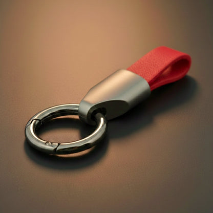 AEROLOOP - RED & MATTE GRAY - Stainless Steel Keychain for Men & Boy - THE MEN THING
