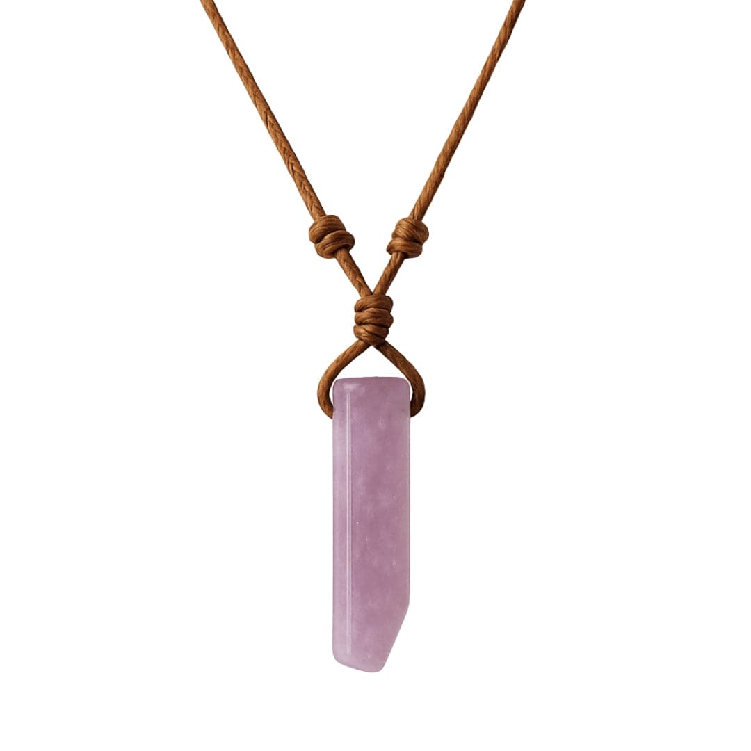 AIKO CRYSTAL PENDANT - Natural Crystal Unshaped Pendant with Adjustable Rope Chain for Men and Boys - THE MEN THING