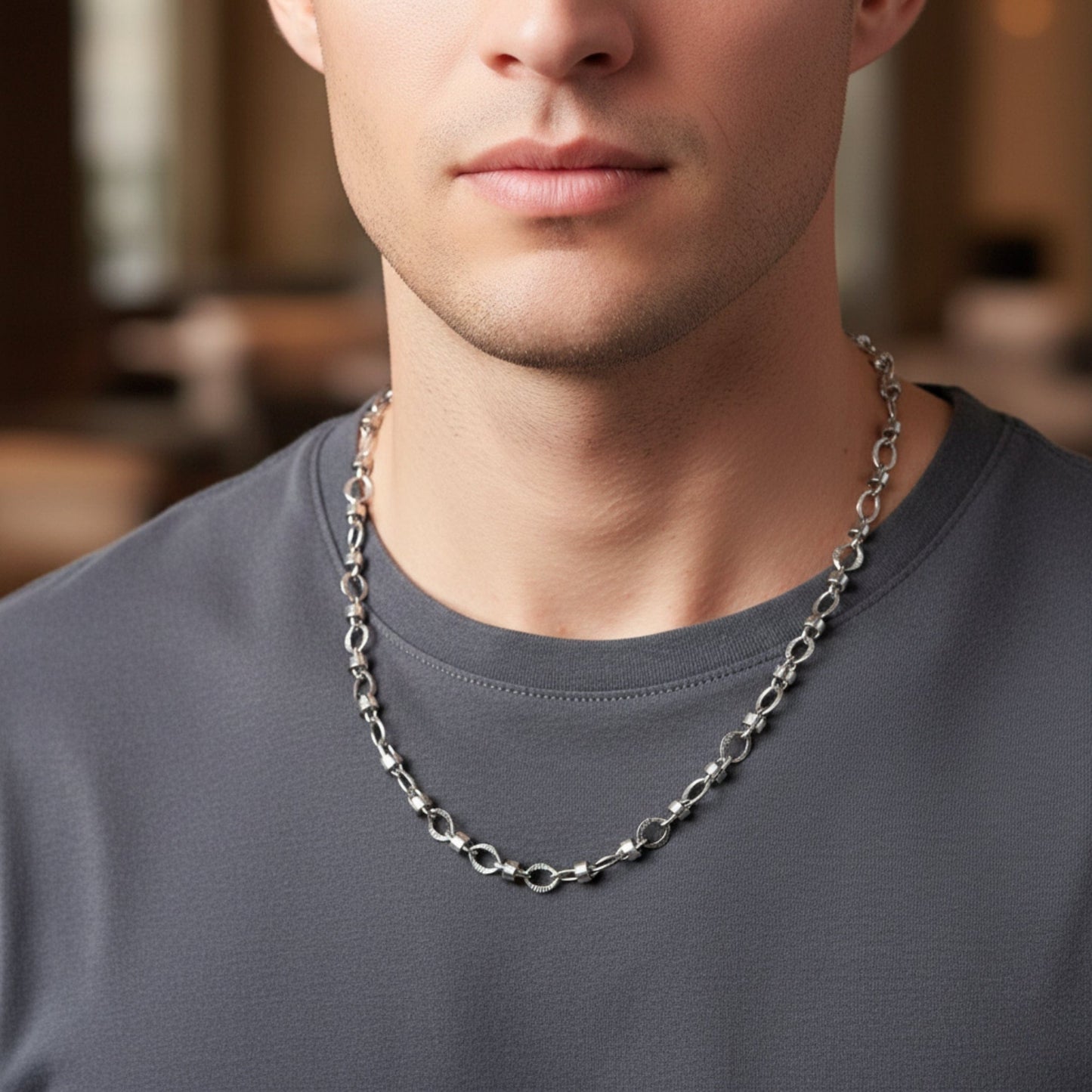 ALPHA LINK - 4.5mm Chain Pure Stainless Steel 23inch for Men & Boys - THE MEN THING