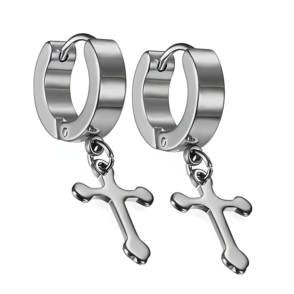 ALTROSS SILVER - 5mm Titanium Steel Hoop Earrings for Men & Boys (2 Pcs) - THE MEN THING