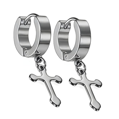 ALTROSS SILVER - 5mm Titanium Steel Hoop Earrings for Men & Boys (2 Pcs) - THE MEN THING