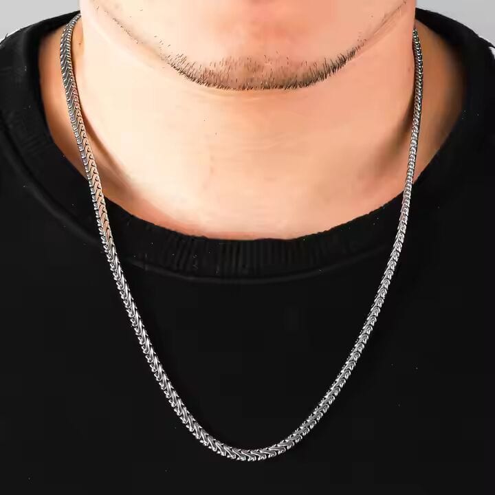 ALUREON - 5mm Chain Pure Stainless Steel 23inch for Men & Boys - THE MEN THING