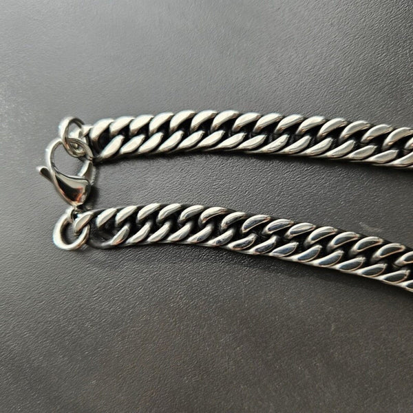 APEX CURB - 4mm Pure Stainless Steel Chain, 24inch for Men & Boys
