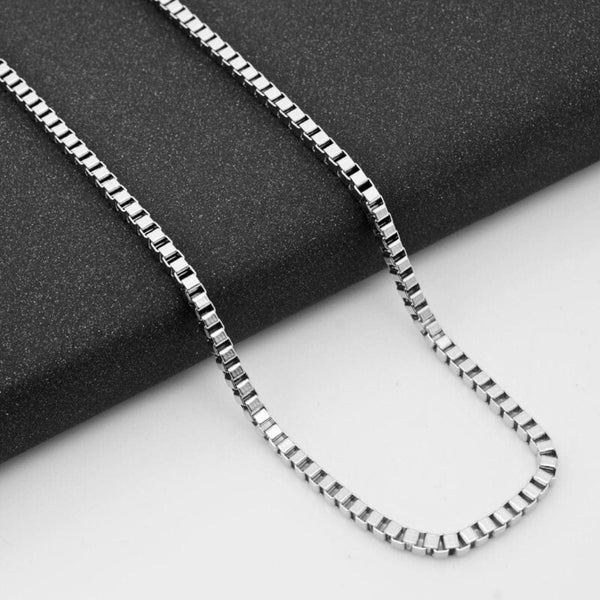 APEX SQUARE LINK - Pure Titanium Steel 23inch Chain for Men & Boys