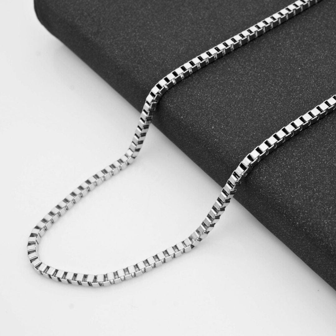 APEX SQUARE LINK - Pure Titanium Steel 23inch Chain for Men & Boys - THE MEN THING
