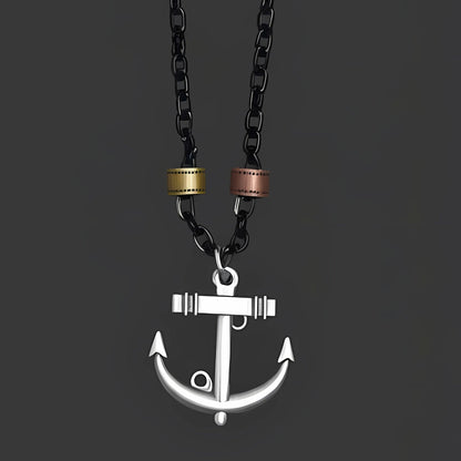 AQUA ANCHOR - Pure Titanium Steel Pendant with 27inch Chain for Men & Boys - THE MEN THING