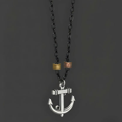 AQUA ANCHOR - Pure Titanium Steel Pendant with 27inch Chain for Men & Boys - THE MEN THING