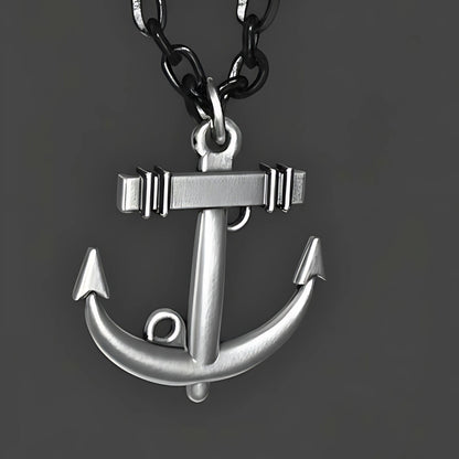 AQUA ANCHOR - Pure Titanium Steel Pendant with 27inch Chain for Men & Boys - THE MEN THING