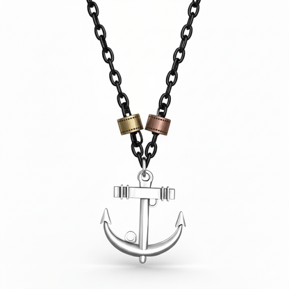 AQUA ANCHOR - Pure Titanium Steel Pendant with 27inch Chain for Men & Boys - THE MEN THING