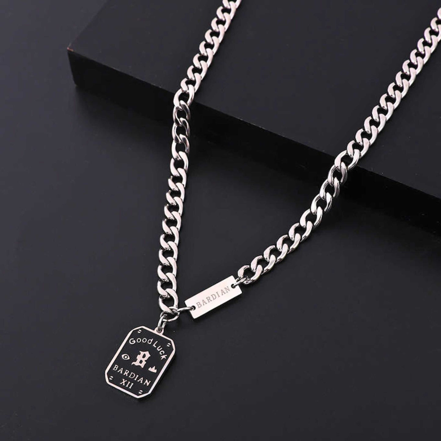 ARC LUCK - 16mm Titanium Steel Pendant with 20 to 22inch Adjustable Chain for Men & Boys — SS Pendant/ Necklace for Men | THE MEN THING