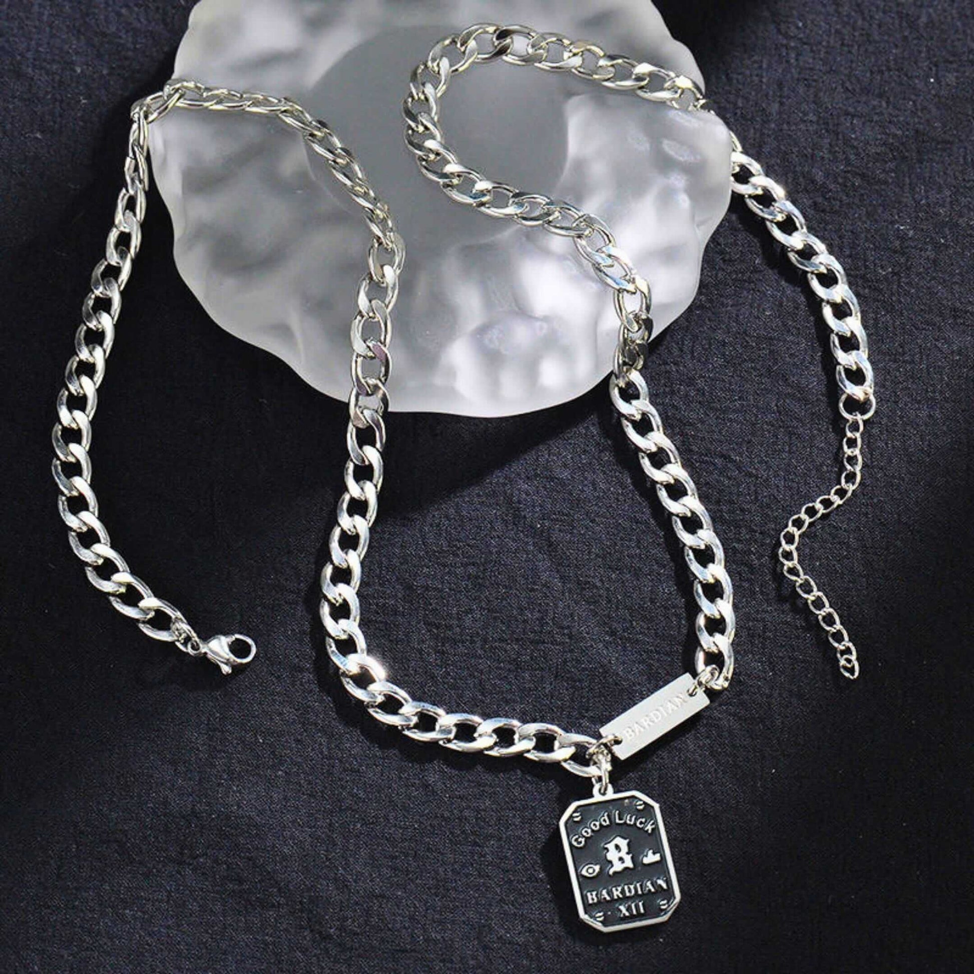 ARC LUCK - 16mm Titanium Steel Pendant with 20 to 22inch Adjustable Chain for Men & Boys — SS Pendant/ Necklace for Men | THE MEN THING