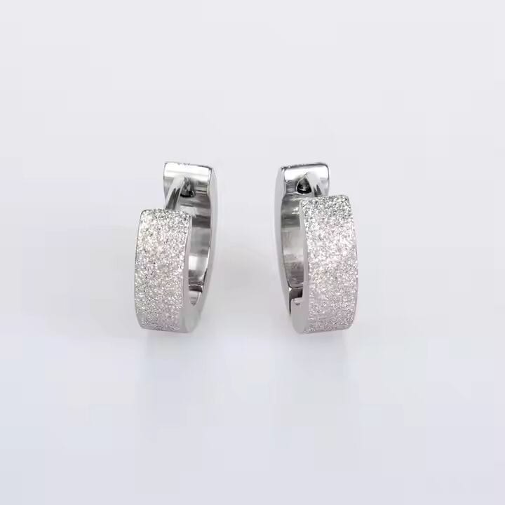 ARCTIC SILVER HALO - 5mm Titanium Steel Hoop Earrings for Men & Boys (2 Pcs) - THE MEN THING