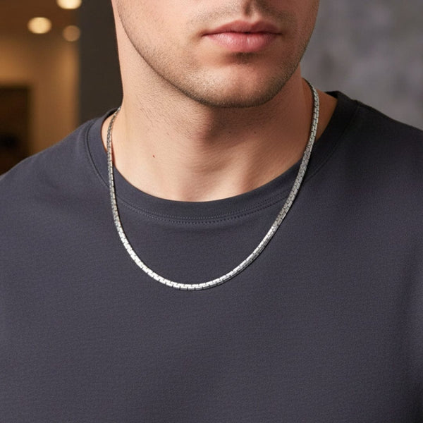 ARGENTO - 5mm Chain Pure Stainless Steel 21inch for Men & Boys