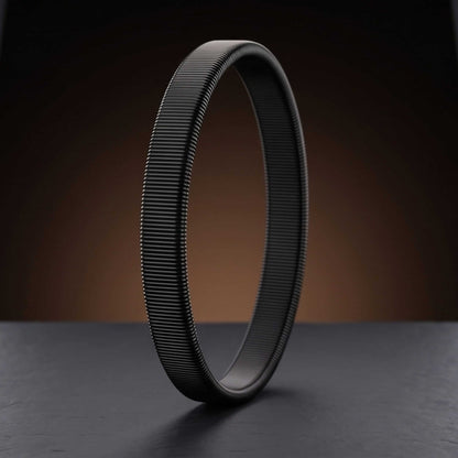 AUREX FLEX - BLACK - 11mm Stainless Steel Adjustable Bracelet for Men & Boys — Steel Bracelets for Men | THE MEN THING