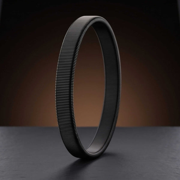 AUREX FLEX - BLACK - 11mm Stainless Steel Adjustable  Bracelet for Men & Boys
