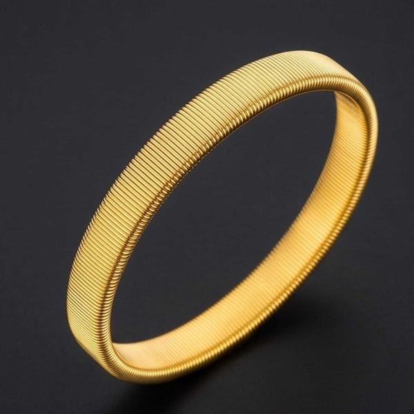 AUREX FLEX - GOLDEN - 11mm Stainless Steel Adjustable  Bracelet for Men & Boys