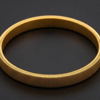 AUREX FLEX - GOLDEN - 11mm Stainless Steel Adjustable  Bracelet for Men & Boys - THE MEN THING