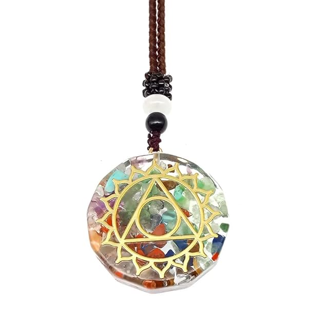 AURORA TRIANGLE - Natural Crystal necklace with 30 inch Adjustable Rope Chain for Men & Boys - THE MEN THING