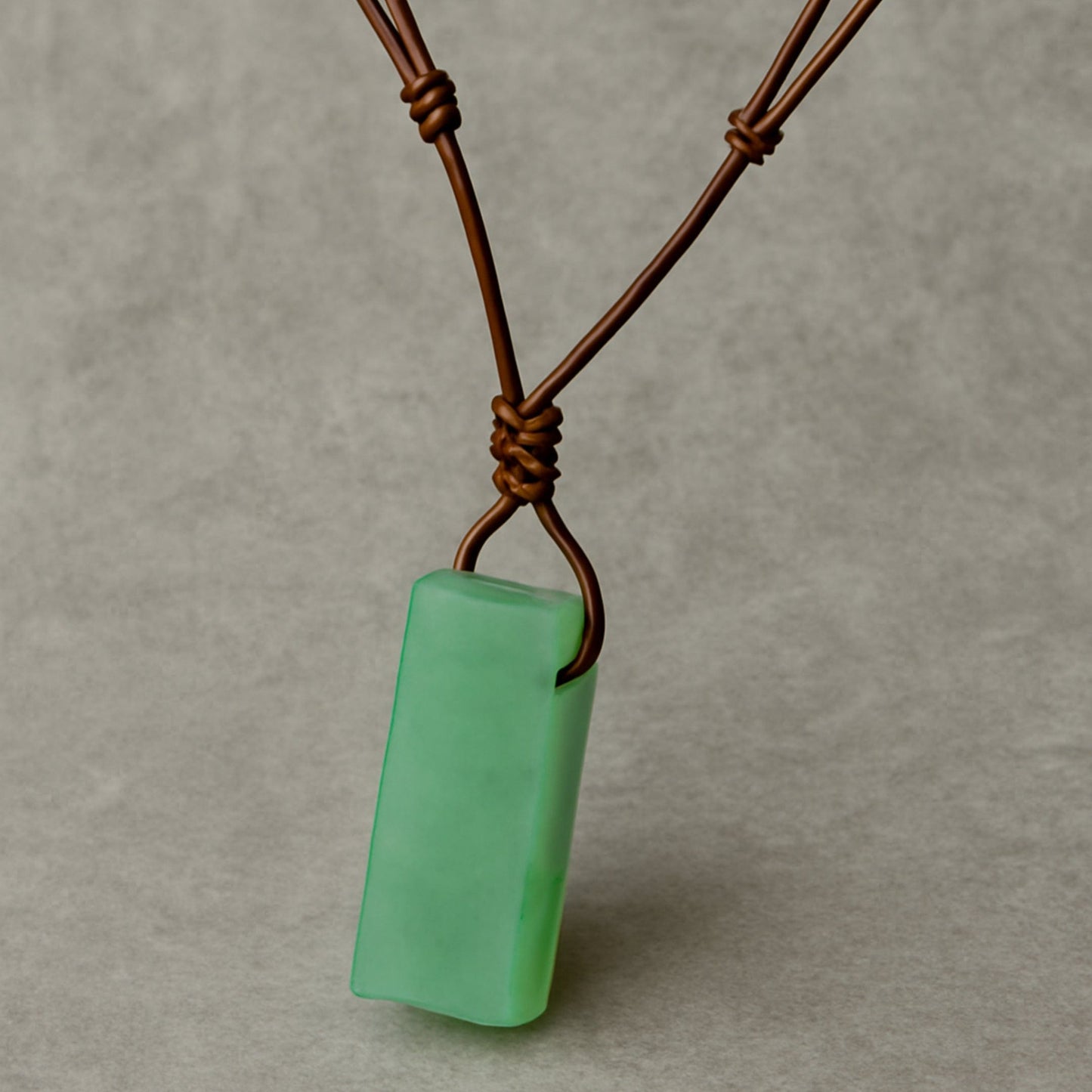 AVENTURINE MIRAGE - Natural Crystal Unshaped Pendant with Adjustable Rope Chain for Men and Boys - THE MEN THING