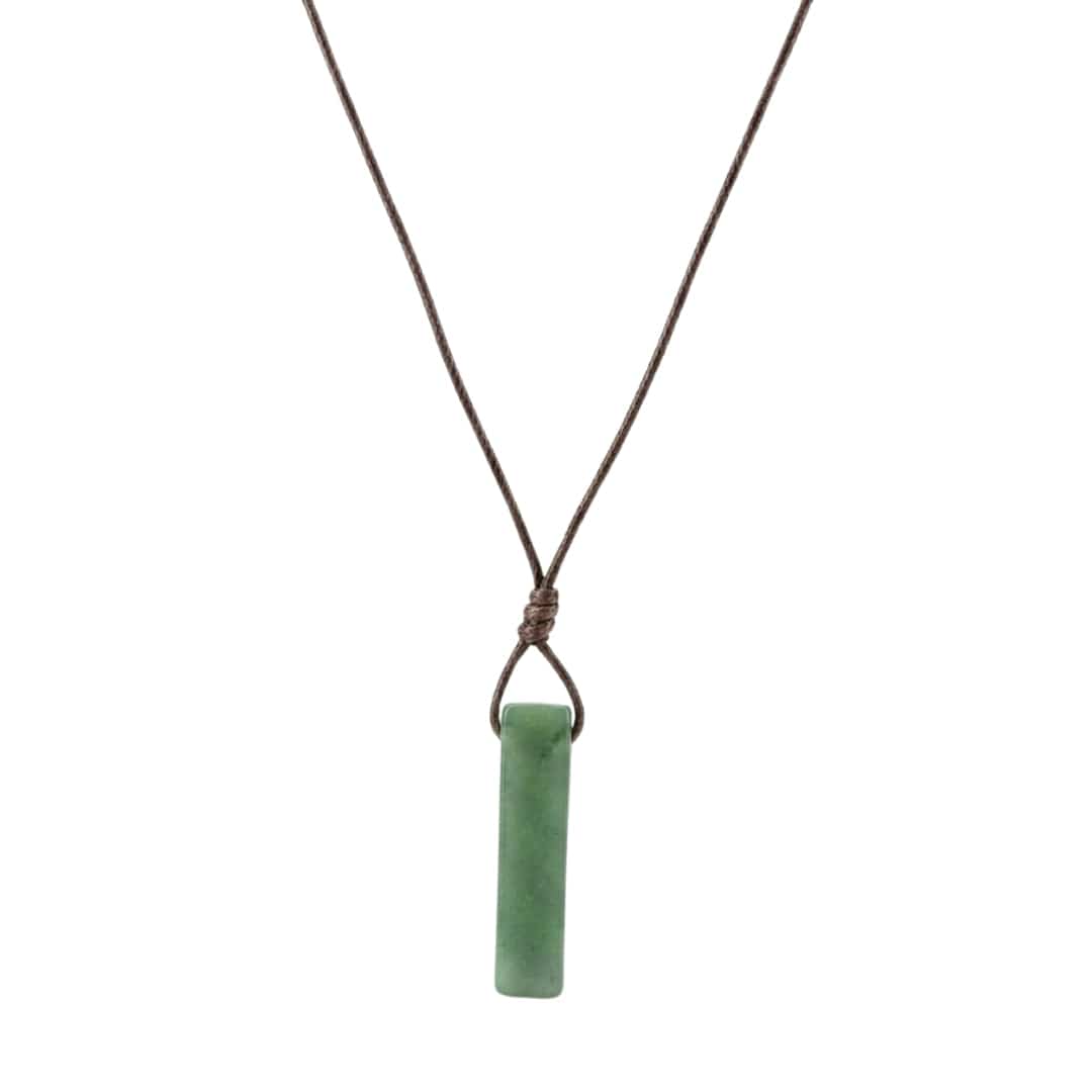 AVENTURINE MIRAGE - Natural Crystal Unshaped Pendant with Adjustable Rope Chain for Men and Boys - THE MEN THING