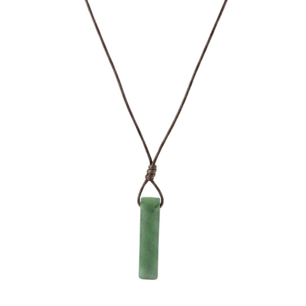 AVENTURINE MIRAGE - Natural Crystal Unshaped Pendant with Adjustable Rope Chain for Men and Boys